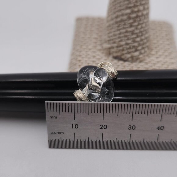 Size 6.5 Sterling Silver Handmade Glass Scrolled Band Ring A2780 - Picture 7 of 8